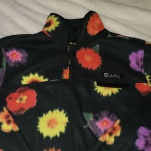 Men's Gnarly Pull over/Button Floral Fleece XXL